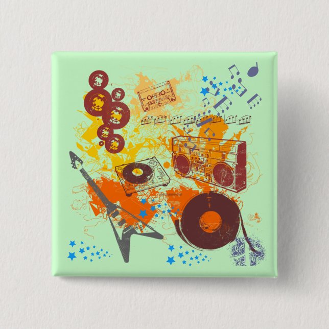 Chapa Cuadrada Música retra de los años 80 (Anverso)