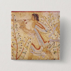 Chapa Cuadrada Músico que juega los tubos