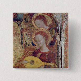 Chapa Cuadrada Músicos del ángel de la pintura de la Virgen y del