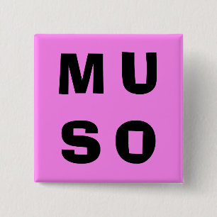 Chapa Cuadrada Muso Música Letra Contemporánea Negrita Rosa