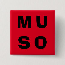 Muso Músico Letra Contemporánea Rojo Negro