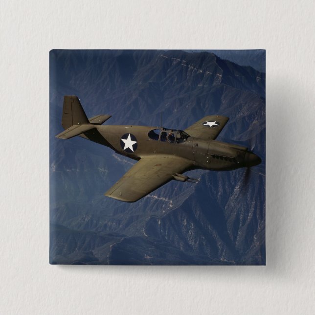 Chapa Cuadrada Mustango P-51 en vuelo, 1942 (Anverso)