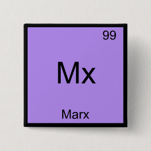 Chapa Cuadrada Mx - Marx Funny Element Chemistry Symbol T-Shirt