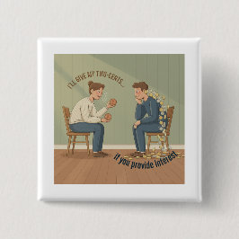Chapa Cuadrada My Two Cents Button