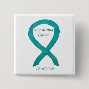 Chapa Cuadrada Myasthenia Gravis Awareness Ribbon Art Personaliza