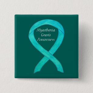 Chapa Cuadrada Myasthenia Gravis Awareness Ribbon Art Personaliza