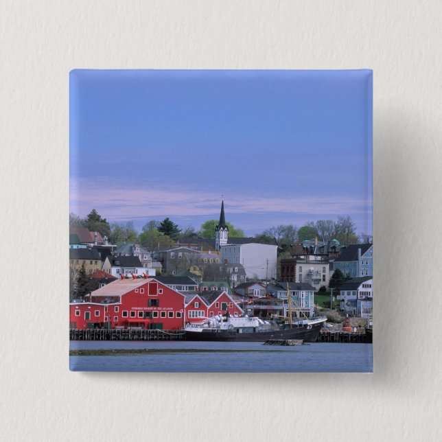 Chapa Cuadrada N.A. Canadá, Nueva Escocia. Vistas a Lunenburg, un (Anverso)