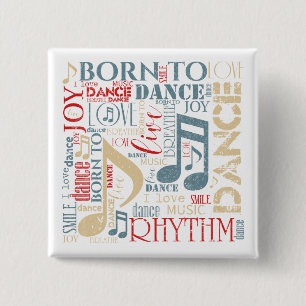 Chapa Cuadrada Nacido en Dance Blue/Red/Gold ID277