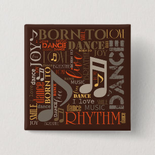 Chapa Cuadrada Nacido en Dance Brown ID277