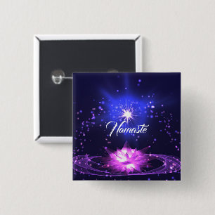 Chapa Cuadrada Namaste Cita Purple Crystal Lotus & Star