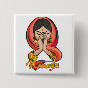 Chapa Cuadrada Namaste hindú