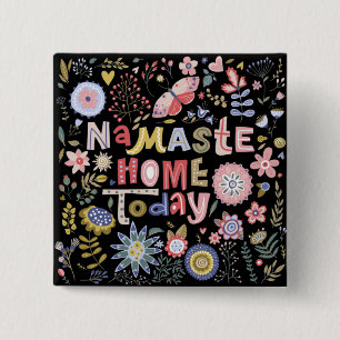 Chapa Cuadrada Namaste Home Today Folk Art Floral