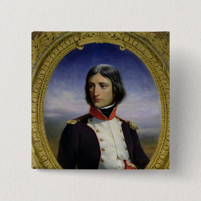 Chapa Cuadrada Napoleon Bonaparte como Teniente Coronel (Anverso)