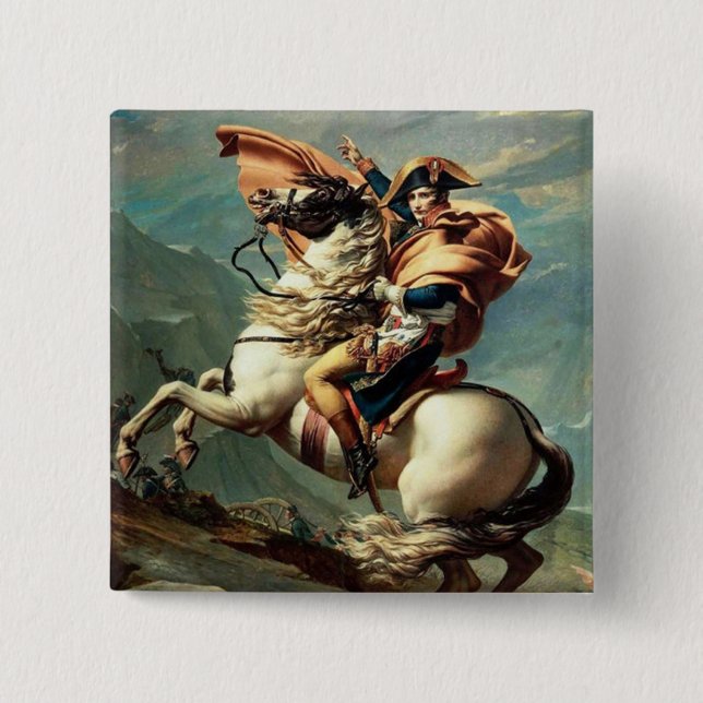 Chapa Cuadrada Napoleon que cruza las montañas (Anverso)