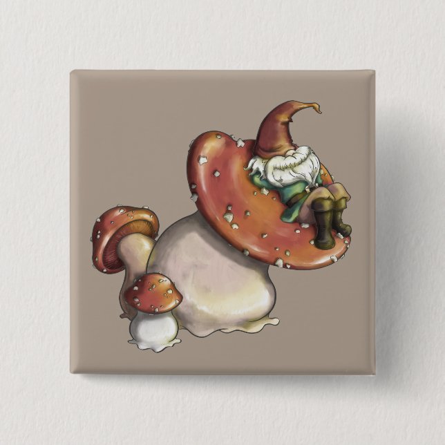 Chapa Cuadrada Napping Gnome (Anverso)