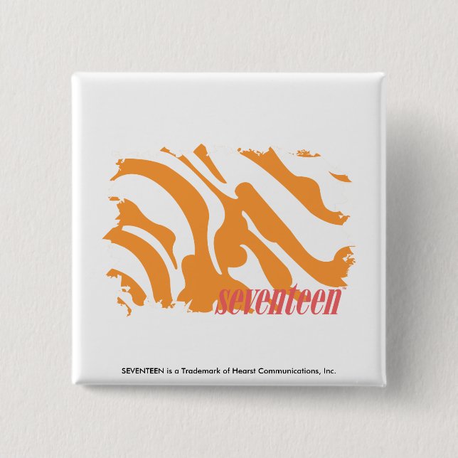 Chapa Cuadrada Naranja 4 de la cebra (Anverso)