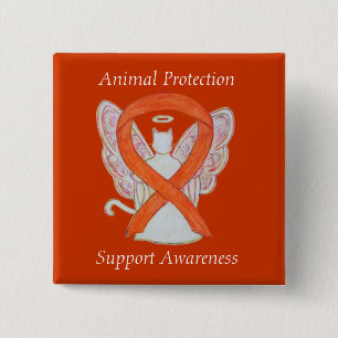 Chapa Cuadrada Naranja de Protección Animal Cinta Cinta Cinta Cañ