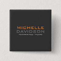 Naranja Gris moderno Texto negrita Nombre Minimali