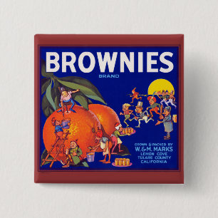 Chapa Cuadrada Naranjas de Brownies Brand California