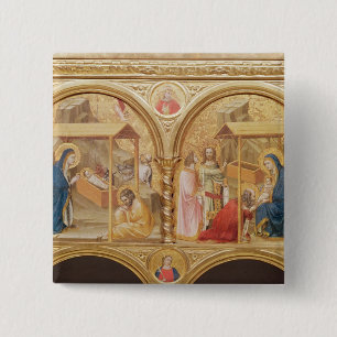 Chapa Cuadrada Natividad y la adoración de unos de los reyes