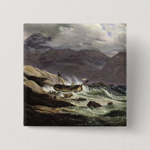 Chapa Cuadrada Naufragio en la costa noruega, 1831