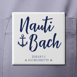 Chapa Cuadrada Nauti Bach Ancla Despedida de Soltera Náutica