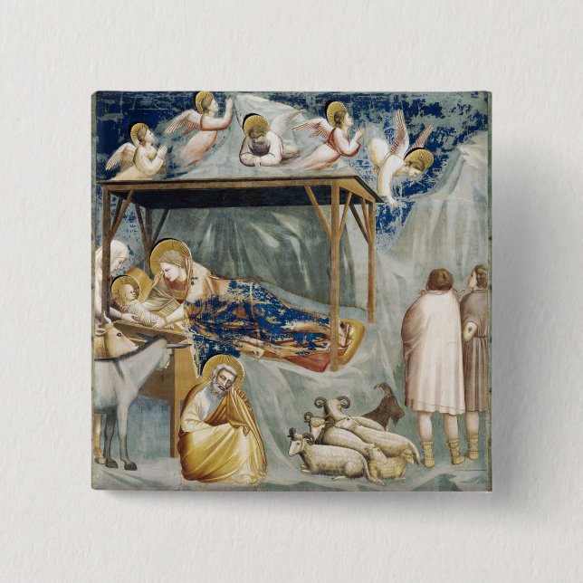 Chapa Cuadrada Navegación (nacimiento de Jesucristo) (por Giotto) (Anverso)