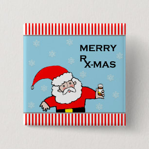 Chapa Cuadrada navidad del farmacéutico