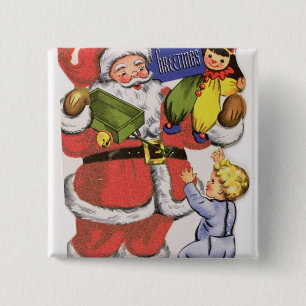Chapa Cuadrada Navidad del padre, tarjeta de Navidad del