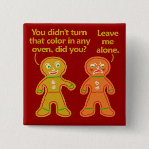 Chapa Cuadrada Navidad divertido del moreno de la falsificación