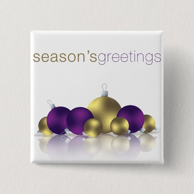 Chapa Cuadrada Navidades bauble (Anverso)