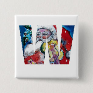 CHAPA CUADRADA NAVIDADES CON CARTA / SANTA CON MONOGRAMA VIOLÍN