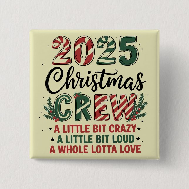 Chapa Cuadrada Navidades Crew Family Navidades 2025 Matching Suad (Anverso)