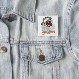 Chapa Cuadrada Navidades de Santa Melanin Hombres Mujeres Niños N