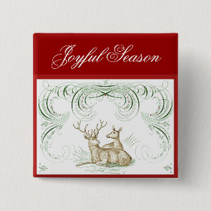 Chapa Cuadrada Navidades Deer