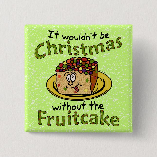 Chapa Cuadrada Navidades divertidos Personalizado Fruitakes (Anverso)