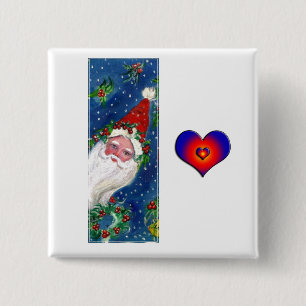 CHAPA CUADRADA NAVIDADES I LETTER / SANTA RED RIBBON MONOGRAM