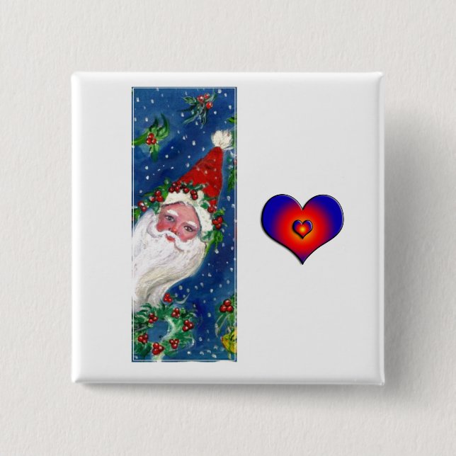 CHAPA CUADRADA NAVIDADES I LETTER / SANTA RED RIBBON MONOGRAM (Anverso)