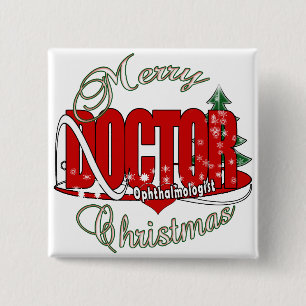 Chapa Cuadrada NAVIDADES Oftalmólogo MÉDICA de EYE