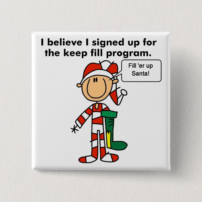 Chapa Cuadrada Navidades Rellenar camisetas y regalos del program (Anverso)