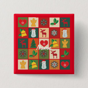 Chapa Cuadrada Navidades Símbolos Medley Art Thunder_Cove