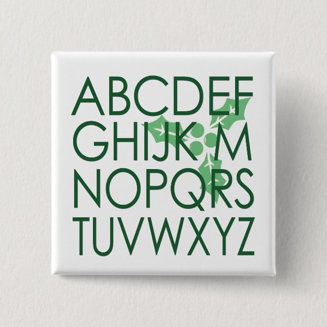 Chapa Cuadrada Navidades verdes inteligentes Noel (No L) Nerdy Pu (Anverso)