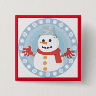 CHAPA CUADRADA NAVIDADES WINTER SNOWMAN