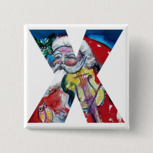 CHAPA CUADRADA NAVIDADES X CARTA / SANTA CON MONOGRAMA VIOLÍN