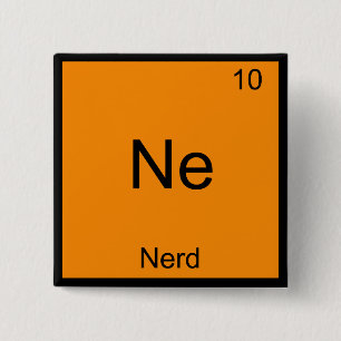Chapa Cuadrada Ne - Nerd Funny Elemento Químico Símbolo T-Shirt