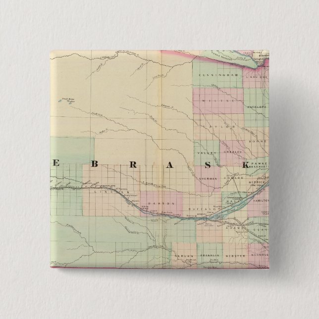 Chapa Cuadrada Nebraska 6 (Anverso)