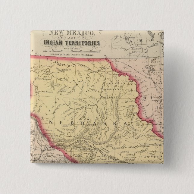 Chapa Cuadrada Nebraska, Kansas, Nuevo México (Anverso)