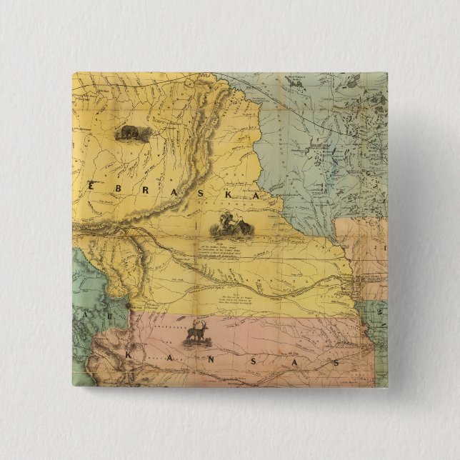 Chapa Cuadrada Nebraska y Kansas 2 (Anverso)