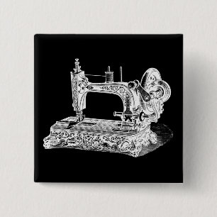 Chapa Cuadrada Negro blanco de las máquinas retras de la máquin