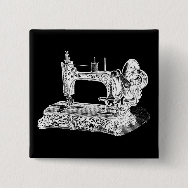 Chapa Cuadrada Negro blanco de las máquinas retras de la máquina (Anverso)